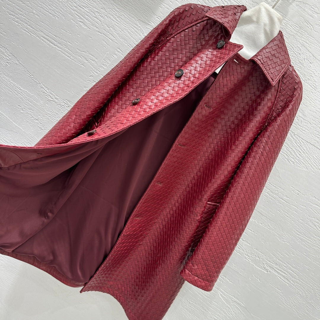 bv Woven Lambskin Oversized Jacket