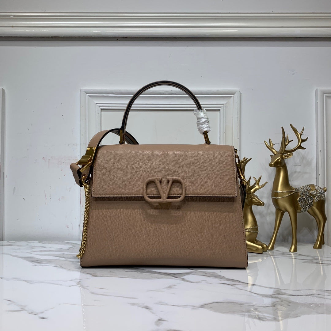 Val Small VSLING Grainy Calfskin Handbag