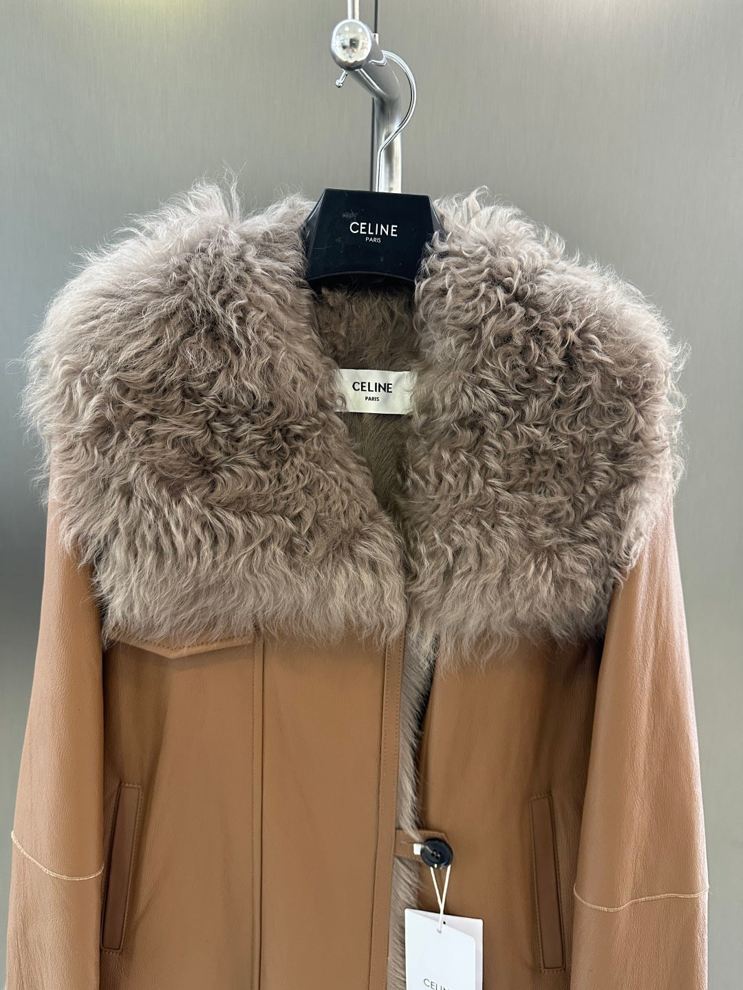 AW Shearling Fur Coat Imported Goat Shearling
