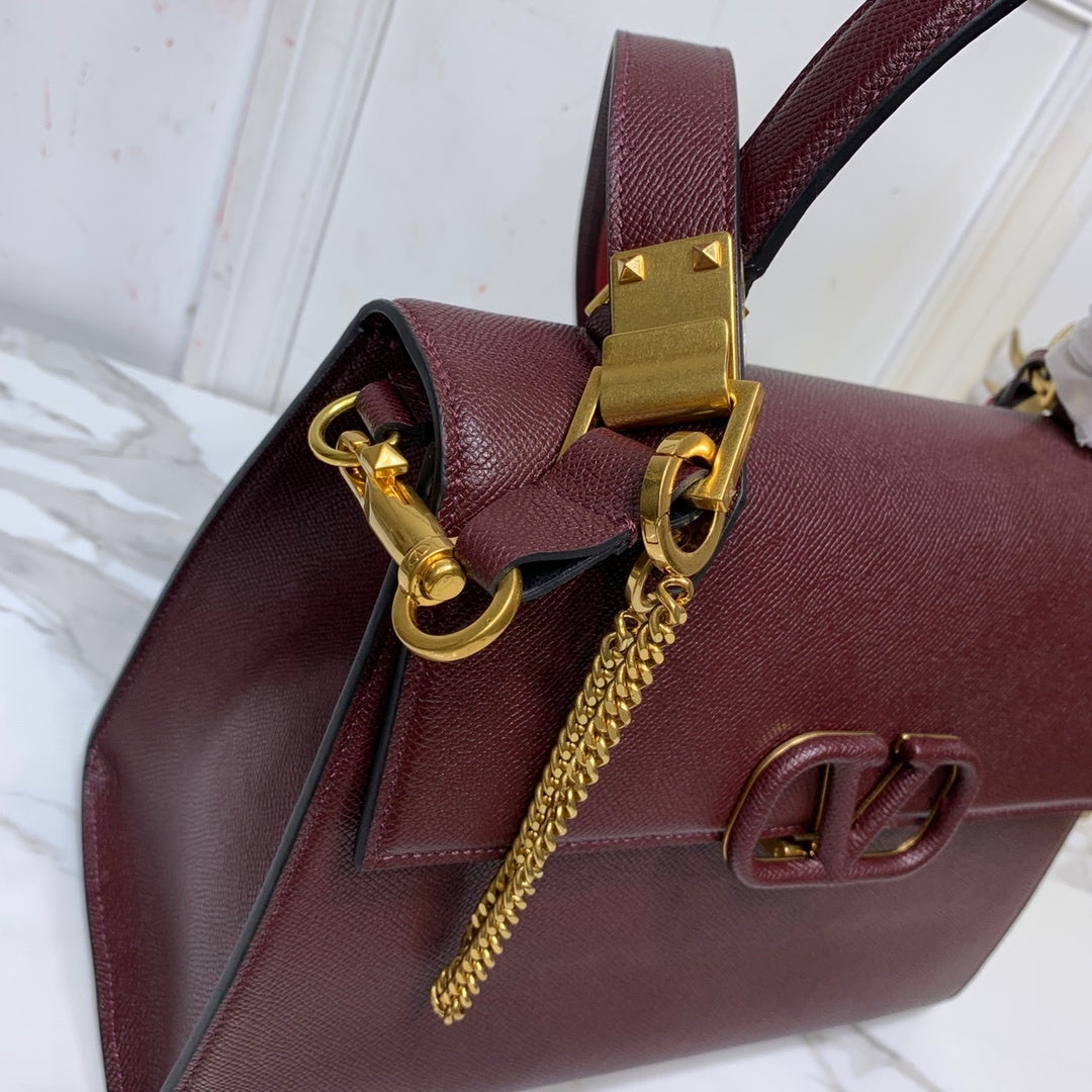 Val Small VSLING Grainy Calfskin Handbag