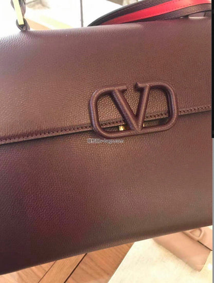 Val Small VSLING Grainy Calfskin Handbag