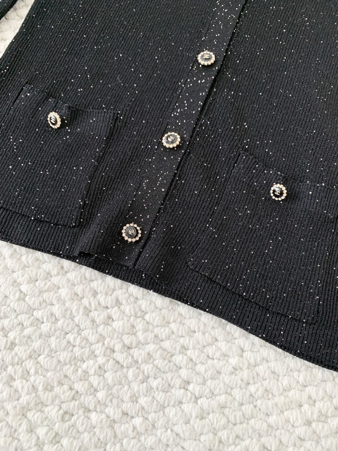 chSilver Bow Knit Cardigan