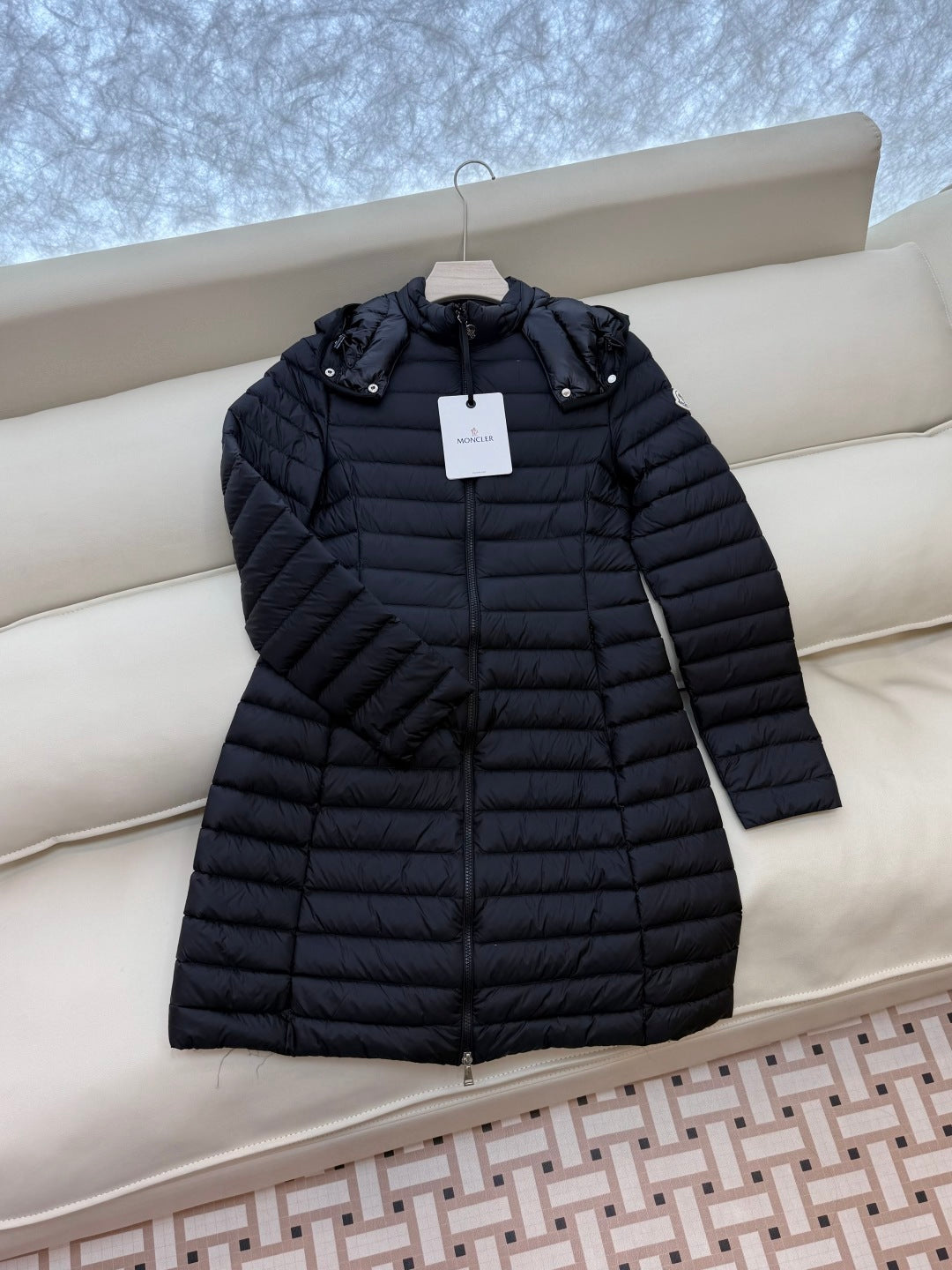 High-Volume 90% White Goose Down Long Jacket