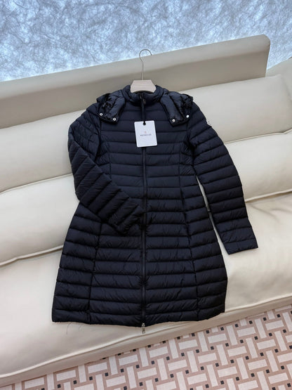 High-Volume 90% White Goose Down Long Jacket