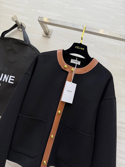 Winter Gold-Button Arc de Triomphe Wool Coat