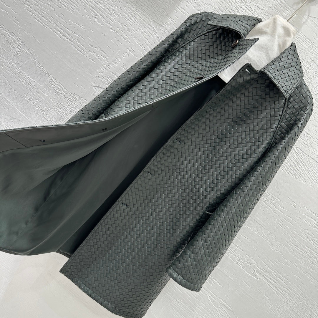 bv Woven Lambskin Oversized Jacket