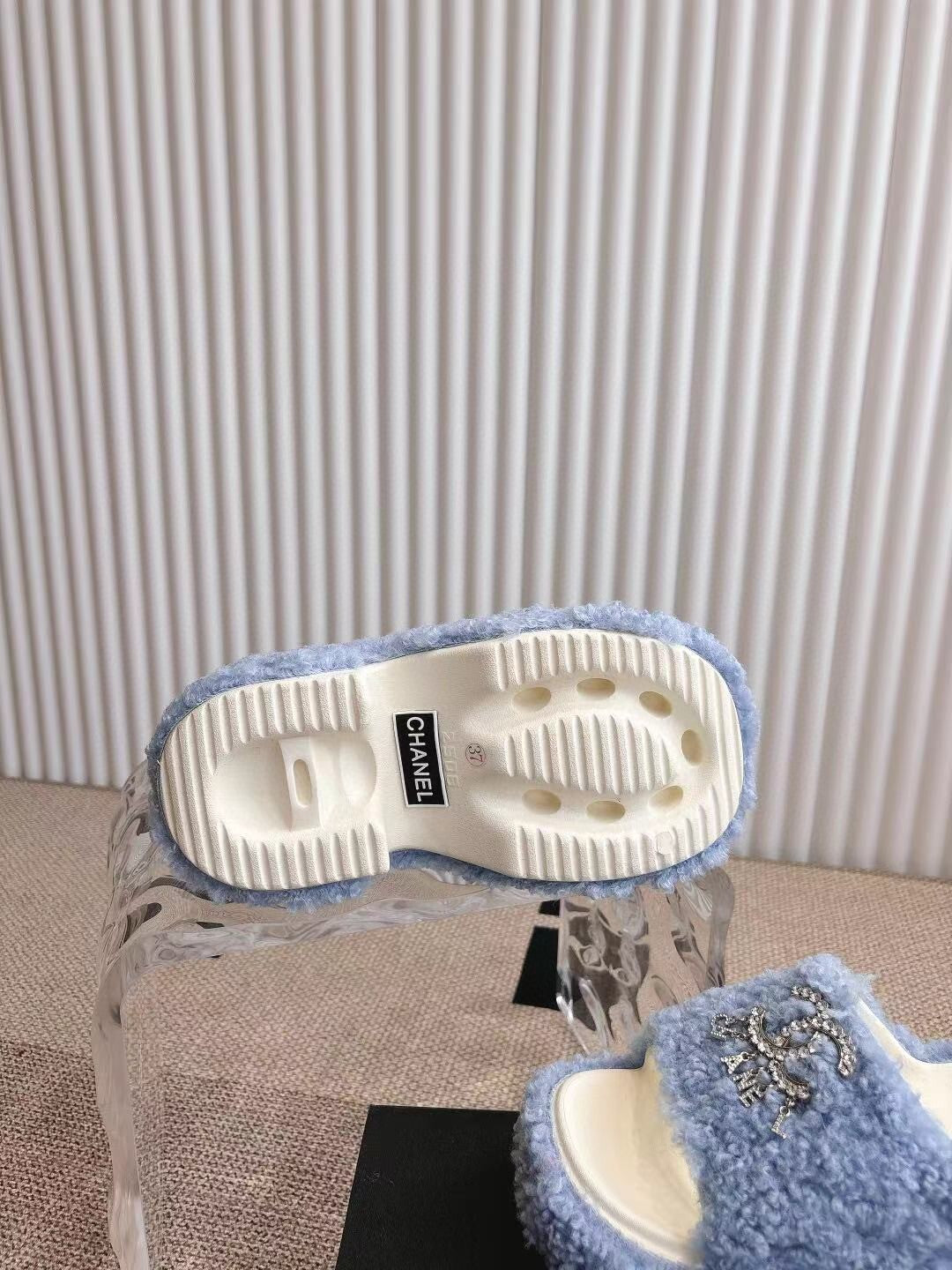 CHL 2025 Rhinestone Platform Slingback Sandals