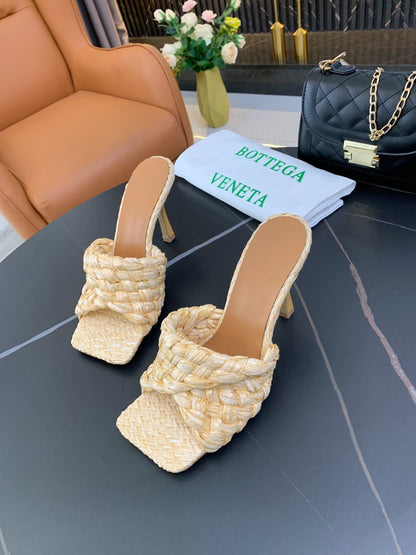 Genuine Leather Women’s Woven Slippers