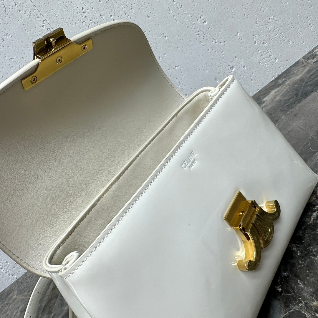 Triangle Burgundy & White Crossbody Bag