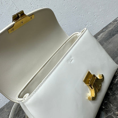 Triangle Burgundy & White Crossbody Bag