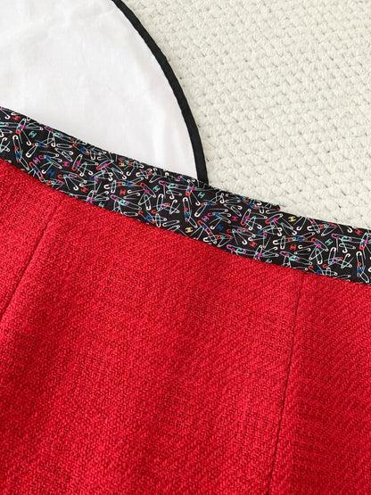 C24A Tweed Patchwork Skirt