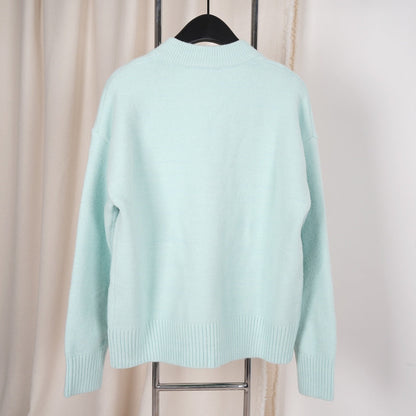 A Cloud-Themed Alpaca Wool Cardigan