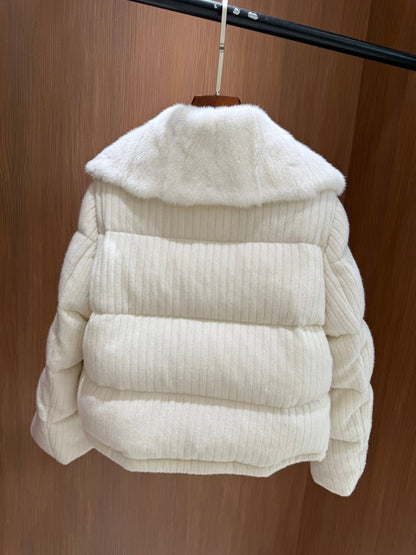 BC Down Jacket with Mink Collar & White Goose Down