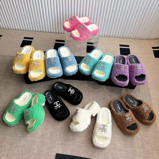 CHL 2025 Rhinestone Platform Slingback Sandals