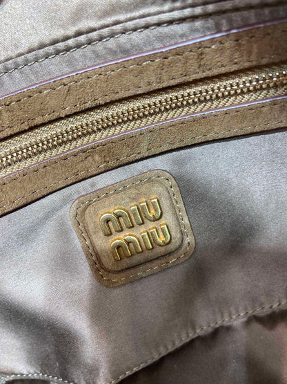 MM Arcadie Matelassé Suede Top Handle Bag